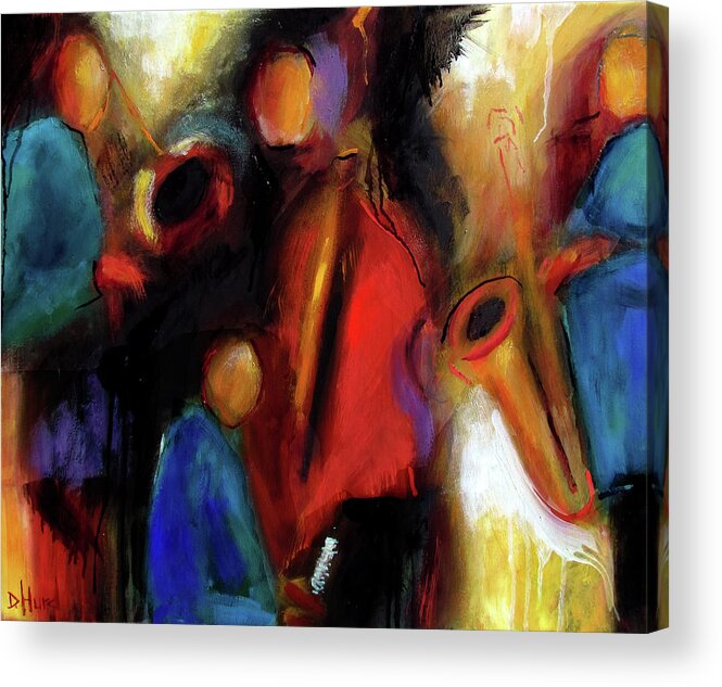  Abstract Acrylic Print featuring the painting Improv #1 by Debra Hurd