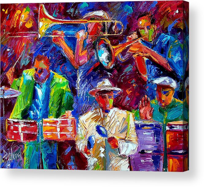 Jazz Art Acrylic Print featuring the painting Latin Jazz #1 by Debra Hurd