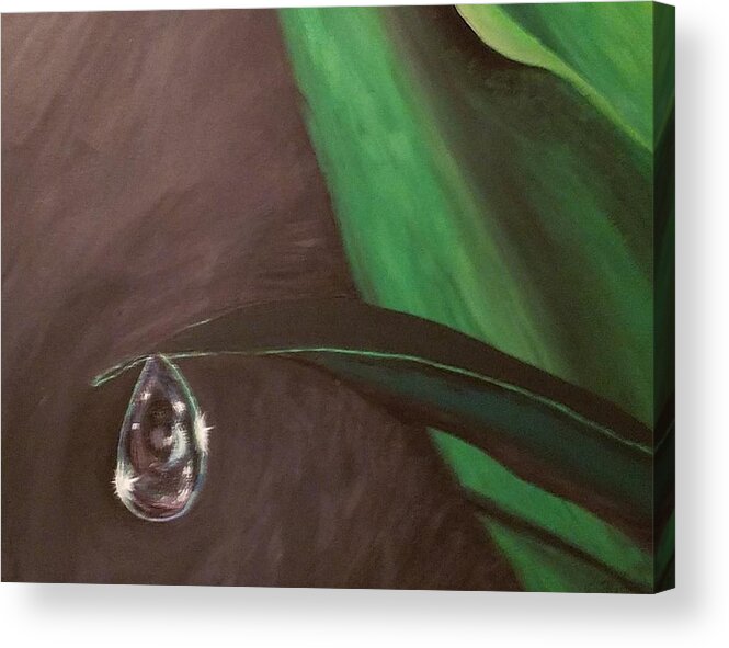Painting Acrylic Print featuring the painting Morning dew #1 by Kathlene Melvin