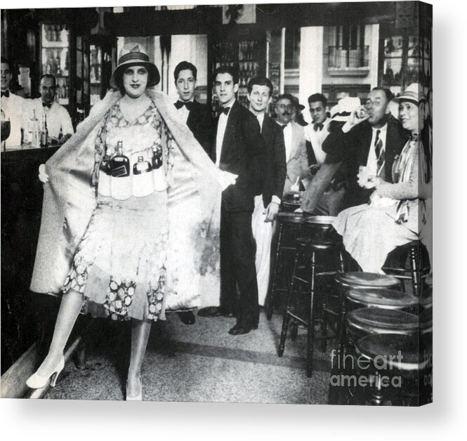 Culture Acrylic Print featuring the photograph Prohibition, Flapper Flask Fashion by Science Source