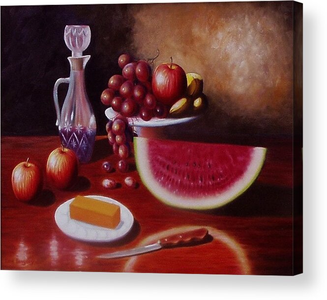 Still Life Acrylic Print featuring the painting Summer love #1 by Gene Gregory