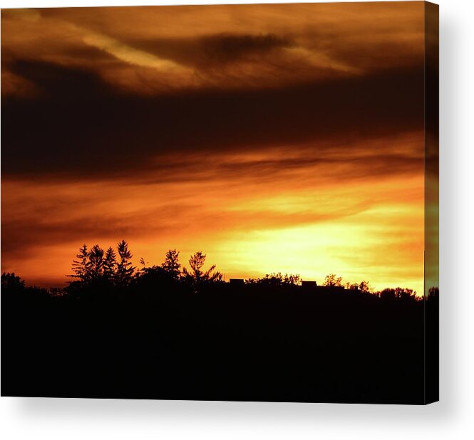 Nature Acrylic Print featuring the photograph Sunset Behind The Clouds #1 by Lyle Crump