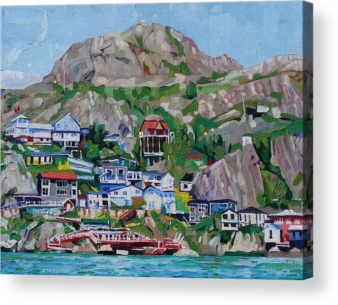 889 Acrylic Print featuring the painting The Battery by Phil Chadwick