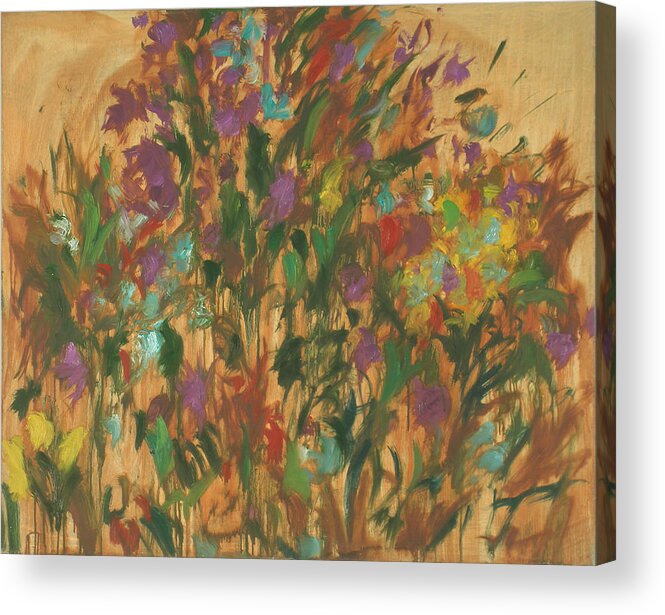 Bouquet Acrylic Print featuring the painting Flowers #15 by Robert Nizamov