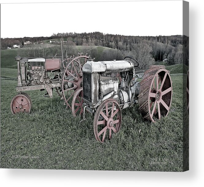 Old Fordson Tractor Acrylic Print featuring the photograph 1923 Fordson Tractors by Mark Allen