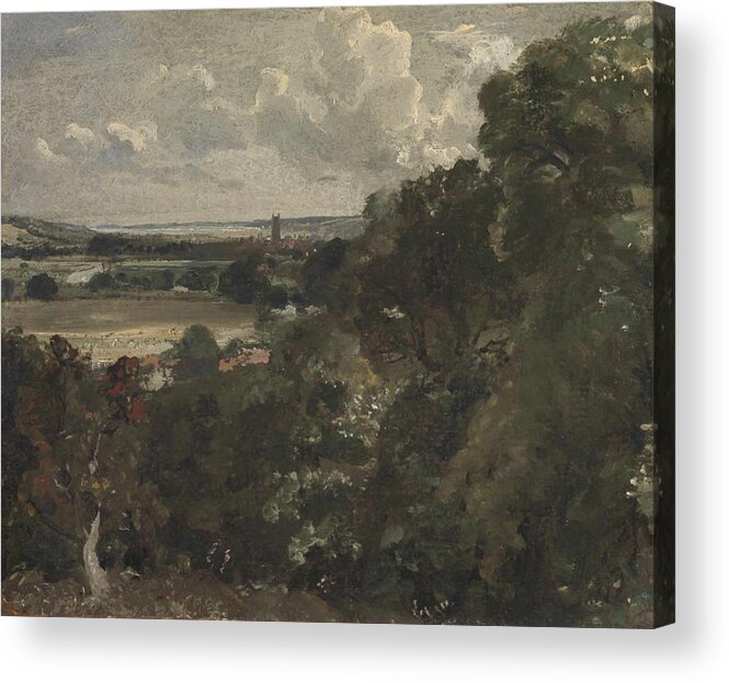 John Constable 17761837  Dedham From Near Gun Hill Acrylic Print featuring the painting Dedham from near Gun Hill #2 by John Constable