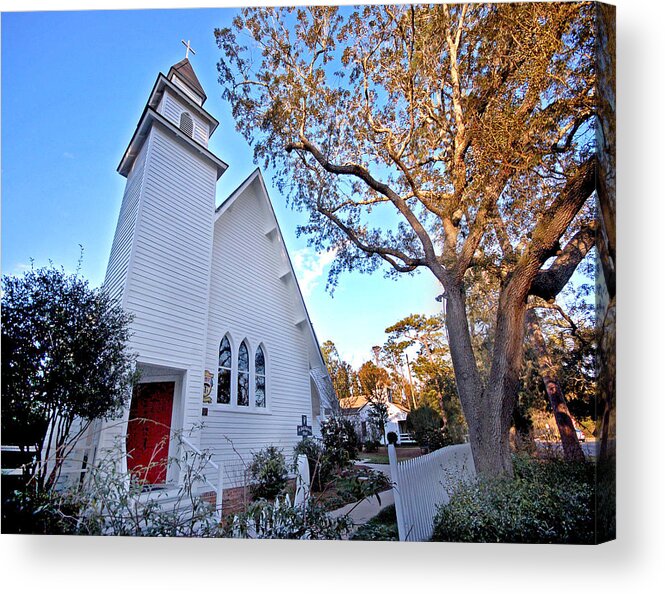 Church Acrylic Print featuring the painting Magnolia Springs Alabama Church #2 by Michael Thomas