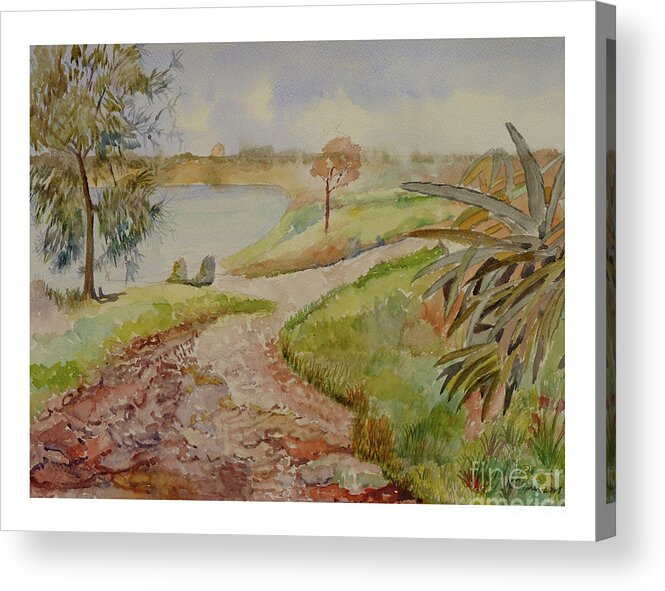Landscape Acrylic Print featuring the painting Landscape #3 by Godwin Cassar