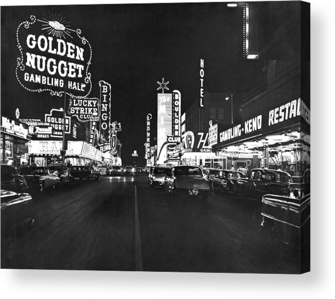 1950s Acrylic Print featuring the photograph The Las Vegas Strip #7 by Underwood Archives