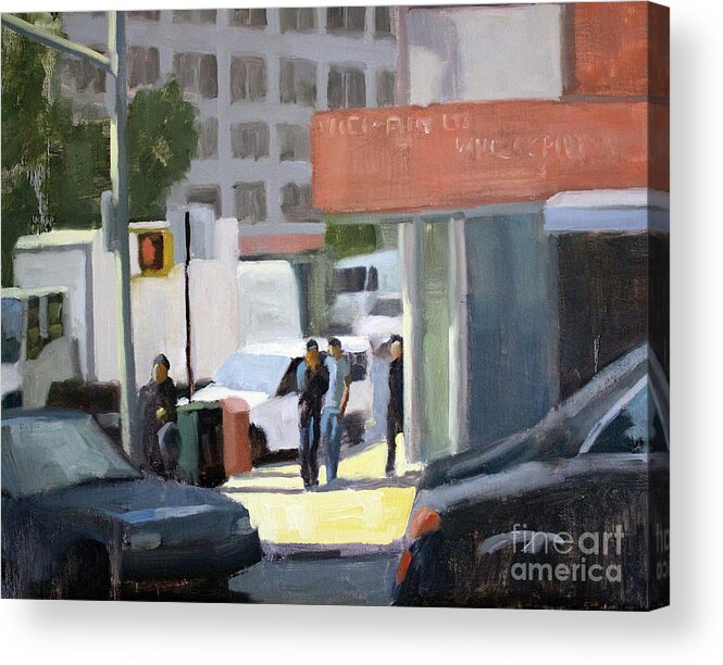 City Acrylic Print featuring the painting 44th And 4th by Tate Hamilton