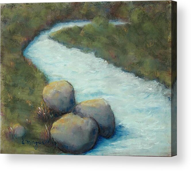 Water Acrylic Print featuring the painting A Cool Dip by Laurie Morgan