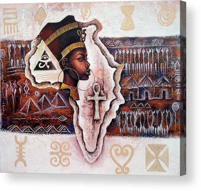 African Art For Sale Acrylic Print featuring the painting A Mother to All by Daniel Akortia