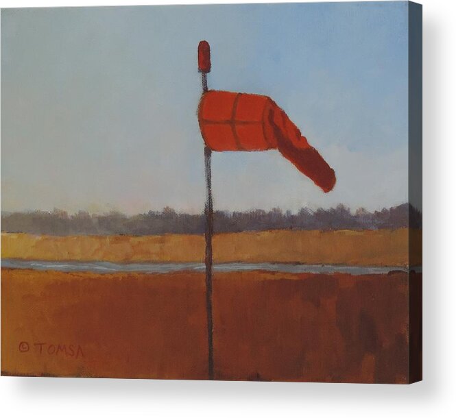 Bright Acrylic Print featuring the painting A Westerly Wind - Art by Bill Tomsa by Bill Tomsa
