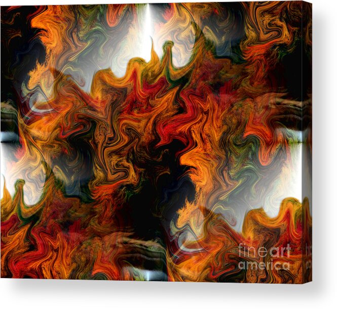 Abstract Acrylic Print featuring the digital art Abstract Light And Shapes by Smilin Eyes Treasures