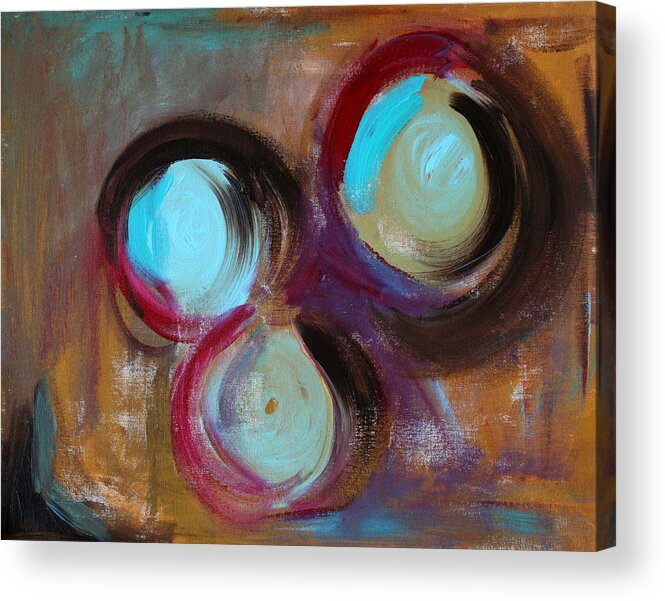 Woman Acrylic Print featuring the painting Abstract Self Portrait by Julie Lueders 