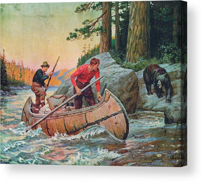 Philip Goodwin Acrylic Print featuring the painting Adventures On The Nipigon by JQ Licensing