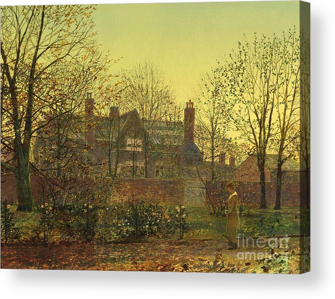 John Atkinson Grimshaw � M.s. Rau Antiques. All In The Golden Twilight (1881) Acrylic Print featuring the painting All in the Golden Twilight by MotionAge Designs