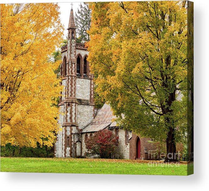 Vermont Acrylic Print featuring the photograph All Saints Church by Phil Spitze