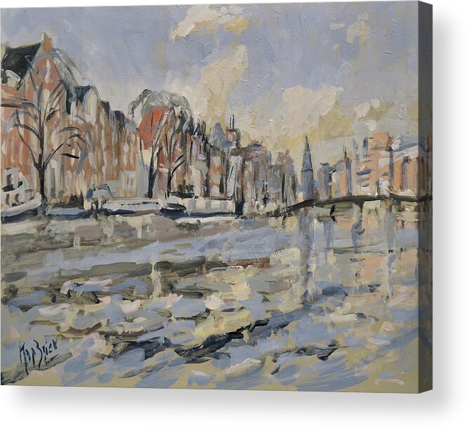Holland Acrylic Print featuring the painting Amstel Amsterdam by Nop Briex