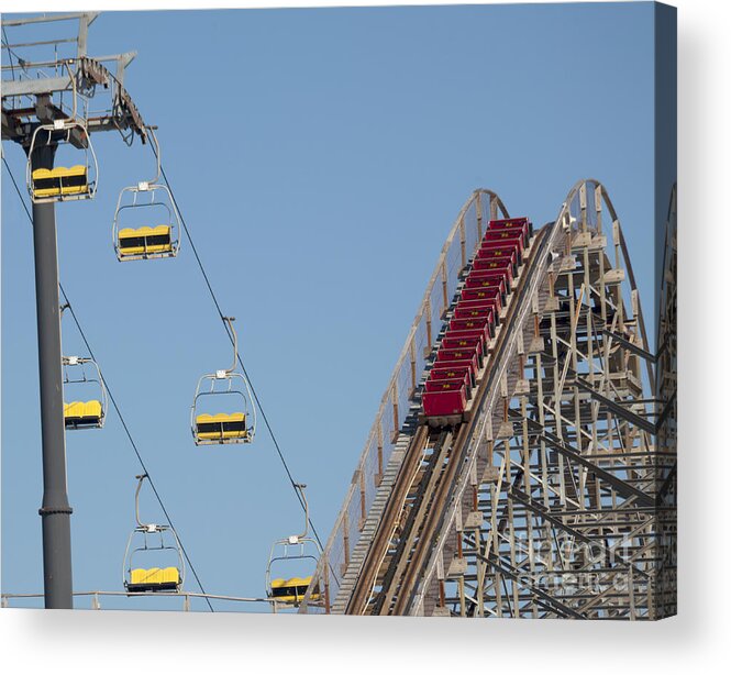 Activity Acrylic Print featuring the photograph Amusement Park - Ups and Downs by Anthony Totah
