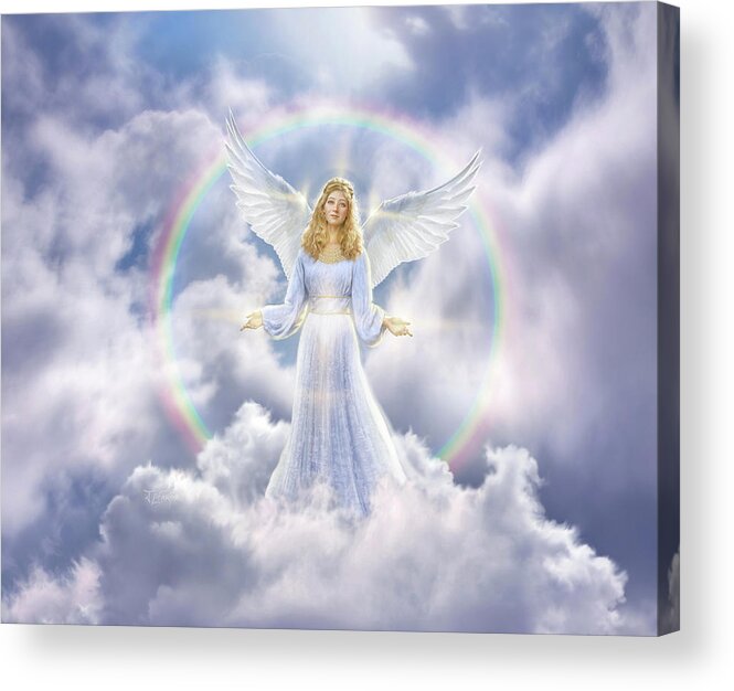 Angel Acrylic Print featuring the digital art Angel by Jerry LoFaro