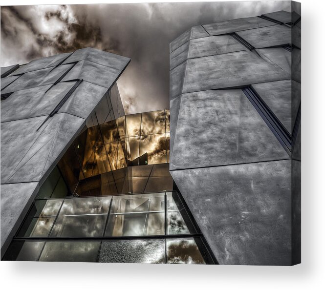 Building Acrylic Print featuring the photograph Angulated by Wayne Sherriff