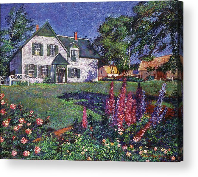 Landscape Acrylic Print featuring the painting Anne Of Green Gables House by David Lloyd Glover