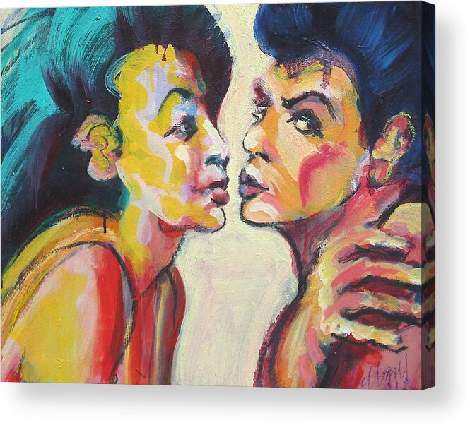 Painting Acrylic Print featuring the painting Annette and Frankie by Les Leffingwell