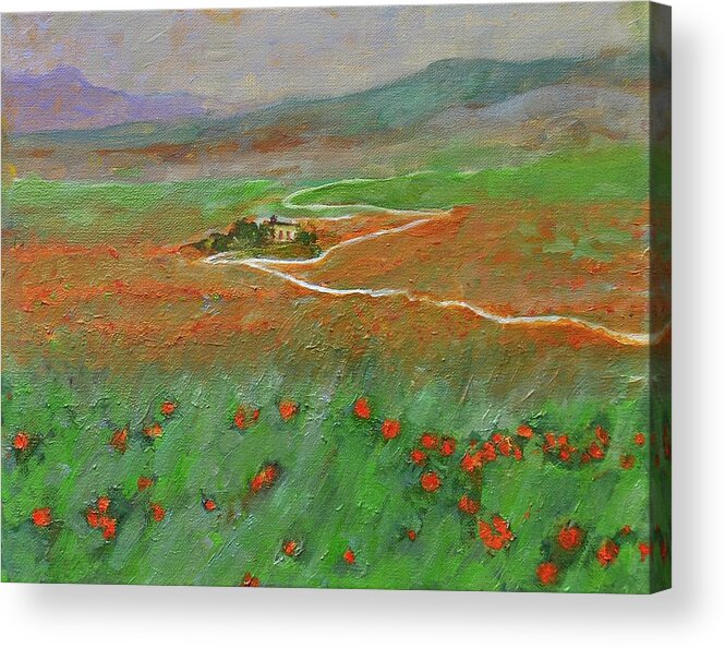 Wildflowers Acrylic Print featuring the painting Antelope Valley by K C Lynch