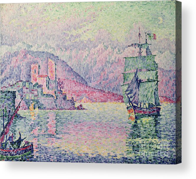 Antibes Acrylic Print featuring the painting Antibes by Paul Signac