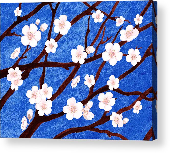 Apple Blossoms Acrylic Print featuring the painting Apple Blossoms by Irina Sztukowski