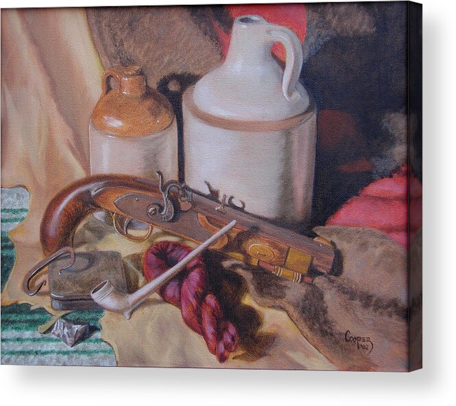 Oil Acrylic Print featuring the painting Atf 1840 by Todd Cooper