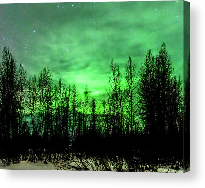 Aurora Borealis Acrylic Print featuring the photograph Aurora in the Clouds by Bryan Carter