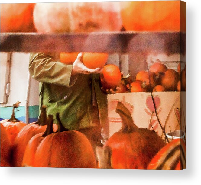 Pumpkins Acrylic Print featuring the photograph Autumn Plenty - by Julie Weber
