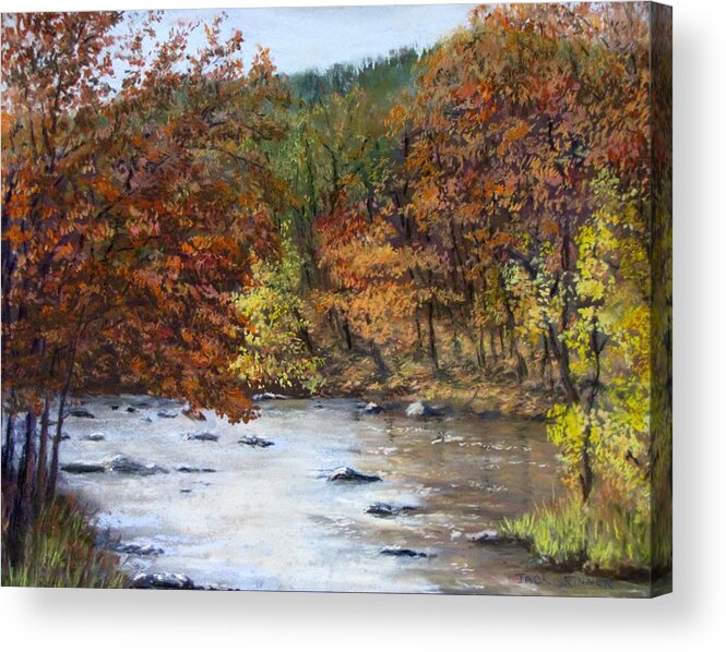 Autumn Acrylic Print featuring the painting Autumn River by Jack Skinner