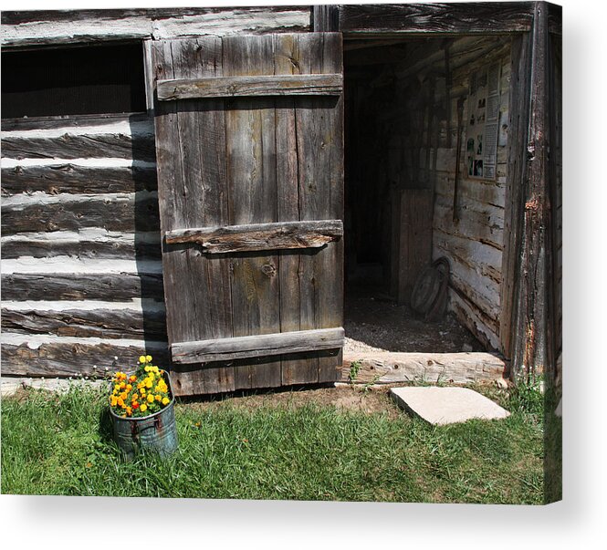 Barn Acrylic Print featuring the photograph Barn Door by Joanne Coyle