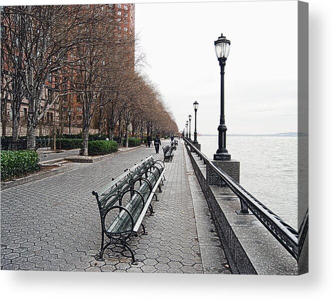 Cityscape Acrylic Print featuring the photograph Battery Park by Michael Peychich