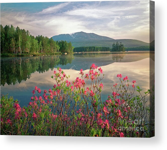 Mt Katahdin Acrylic Print featuring the photograph Mt. Katahdin in the Spring by Kevin Shields