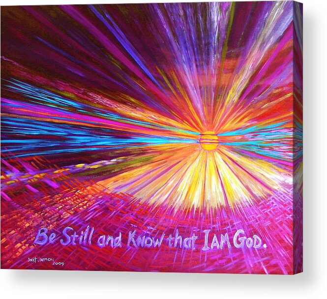 Christian Acrylic Print featuring the painting Be Still by Jeanette Jarmon