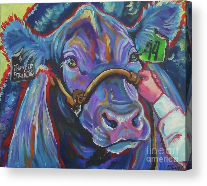 Angus Acrylic Print featuring the painting Beauty Queen by Jenn Cunningham