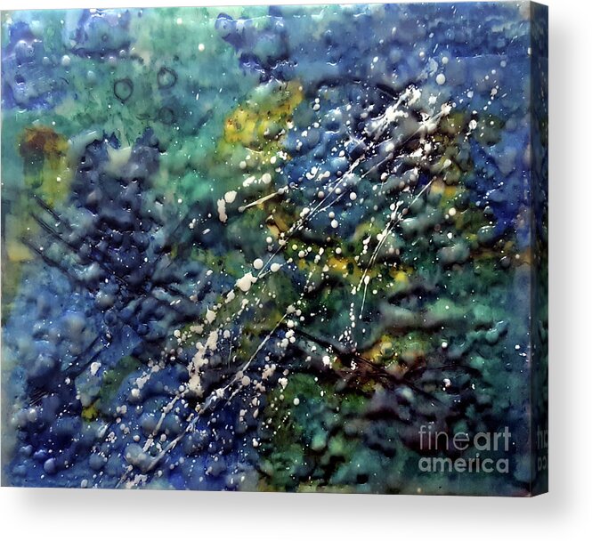 Abstract Acrylic Print featuring the painting Beyond Here by Anita Thomas