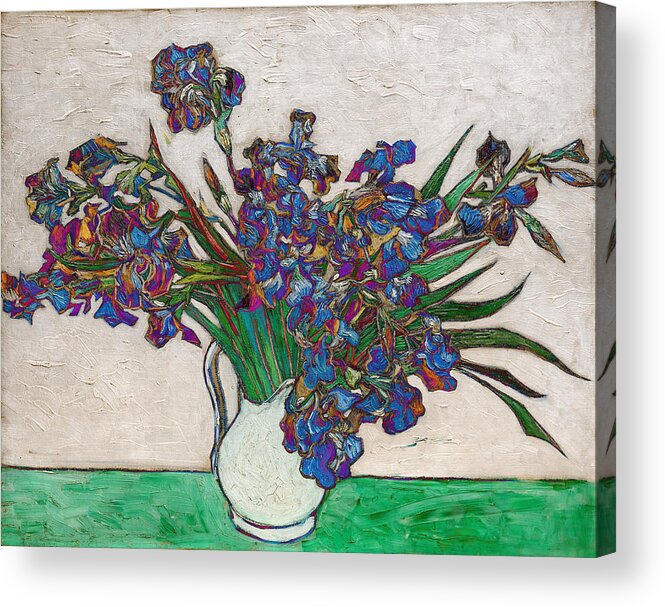 Post Modern Acrylic Print featuring the digital art Blend 16 van Gogh by David Bridburg