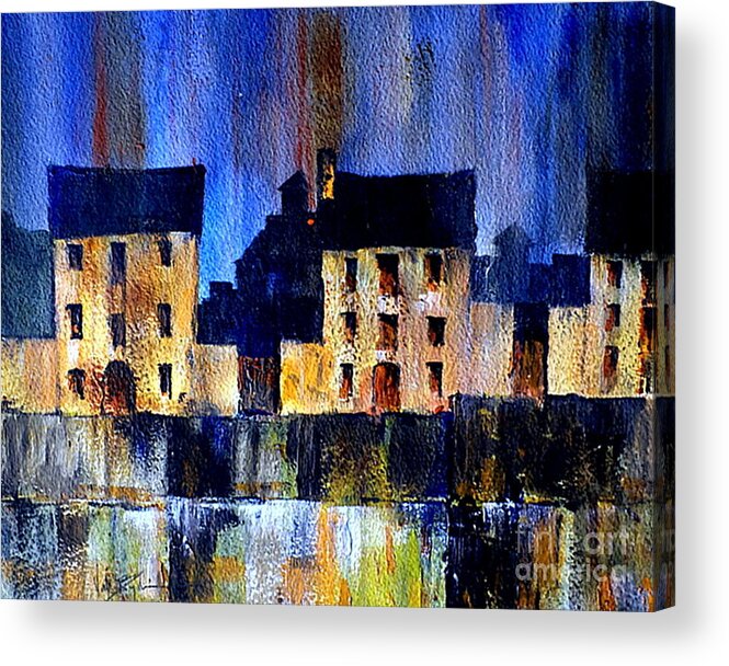 Ireland Acrylic Print featuring the painting Blue Haven by Val Byrne