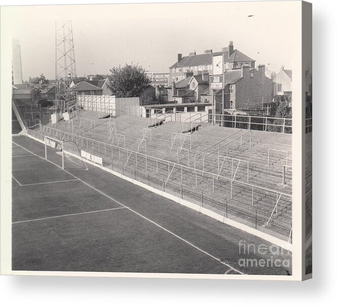  Acrylic Print featuring the photograph Brentford - Griffin Park - Ealing Road End 1 - September 1968 by Legendary Football Grounds