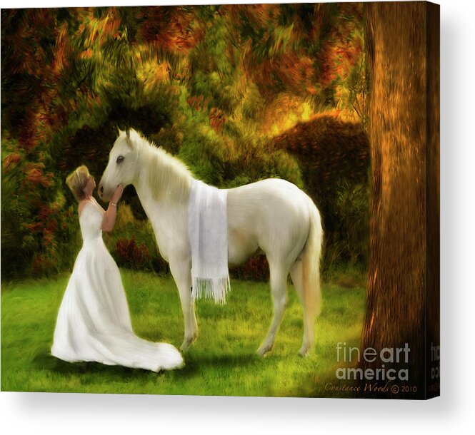 Princess Art Acrylic Print featuring the painting Bridal Revival by Constance Woods