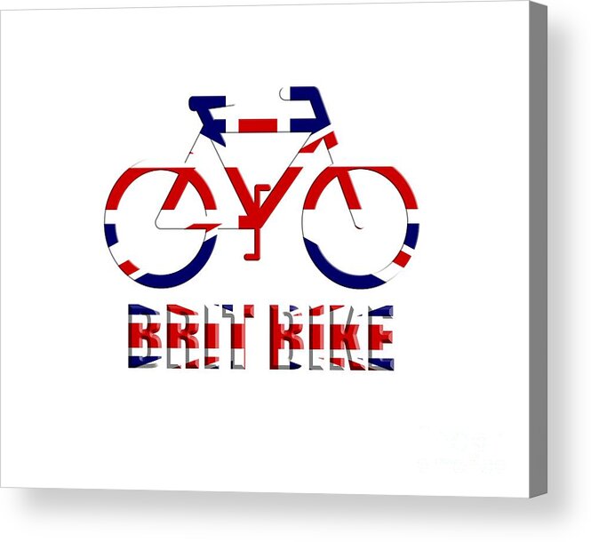 Uk Acrylic Print featuring the digital art Brit Bike by Roger Lighterness