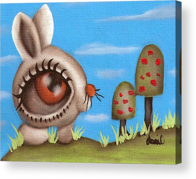 Bunny Acrylic Print featuring the painting Bunny bolita by Abril Andrade