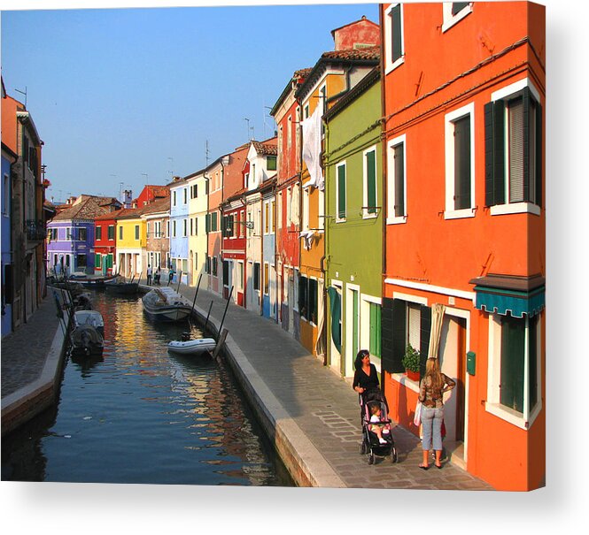 Italy Acrylic Print featuring the photograph Burano Italy by T Guy Spencer