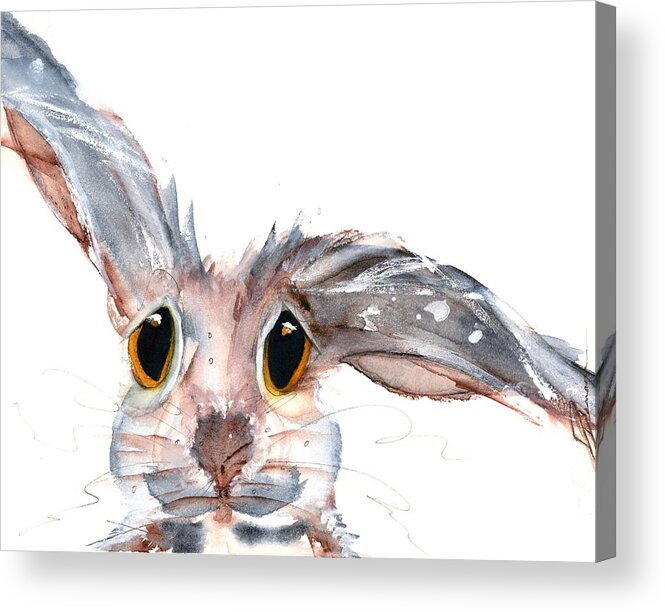 Bunny Acrylic Print featuring the painting Buster by Dawn Derman