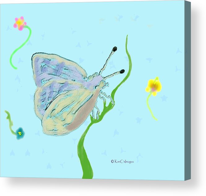 Butterfly Acrylic Print featuring the digital art Butterfly Allusion by Kae Cheatham